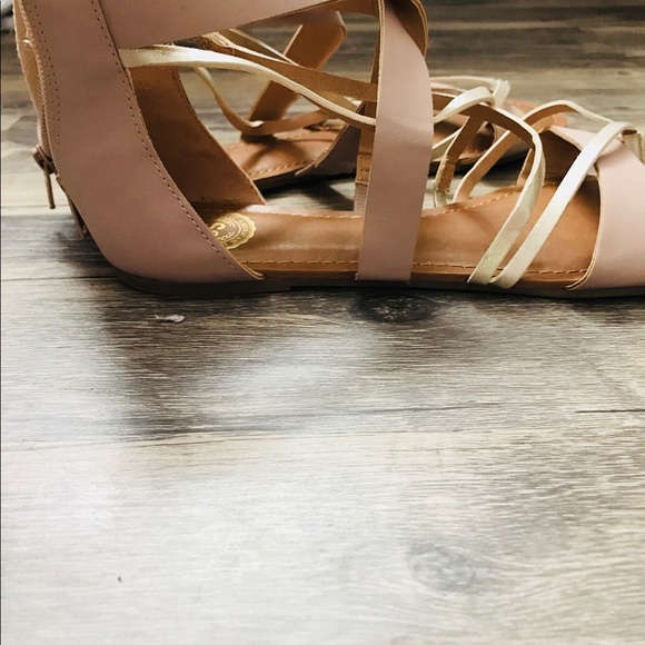 Blush and rose gold gladiator sandal by SO! - Picture 3 of 7